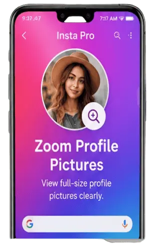 Zooming Feature for Profile Pictures